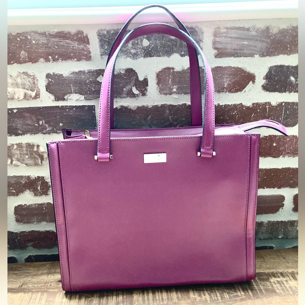Kate Soade medium purple leather handbag
